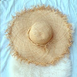 Straw, floppy brim sun hat